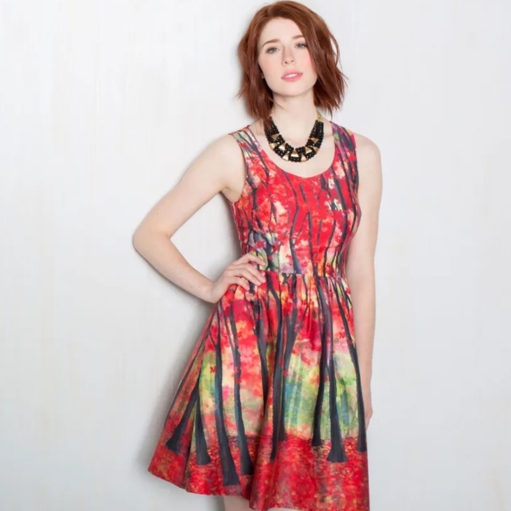 Xs‎ Modcloth Fall Colors Dress